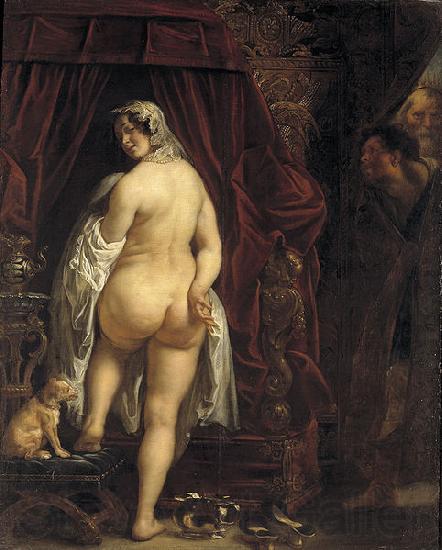 Jacob Jordaens King Candaules of Lydia Showing his Wife to Gyges Norge oil painting art